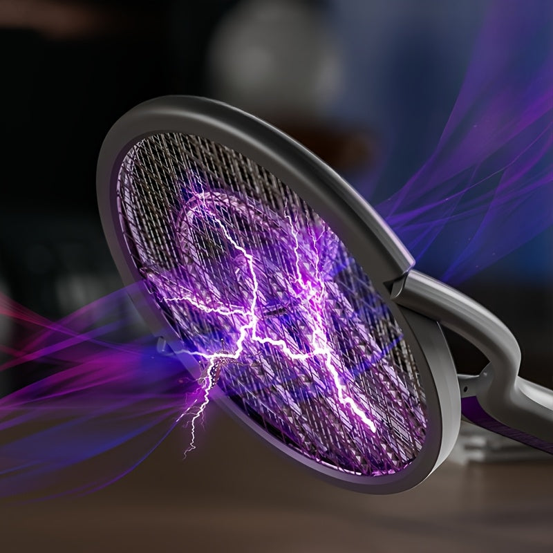 Składany Elektryczny Zapper na Komary – Ładowany z Wysuwanym Trzonkiem