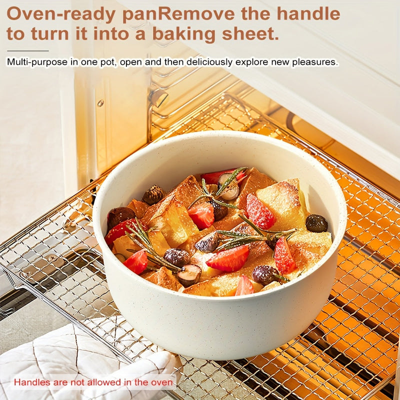 Set de vase ceramice cu 17 elemente – inclusiv mânere detașabile și friteuză adâncă