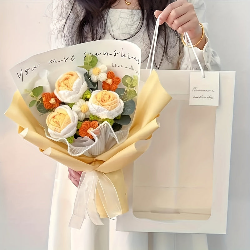 Kézzel Készített Horgolt Virágcsokor – Tökéletes Ajándék Anyák Napjára