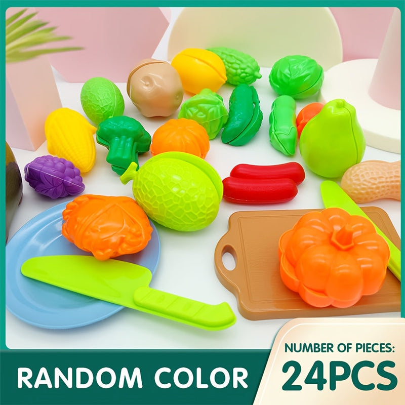 Set educațional pentru tăiat cu mâncare, fructe și legume – Ideal pentru învățarea timpurie și jocul de rol