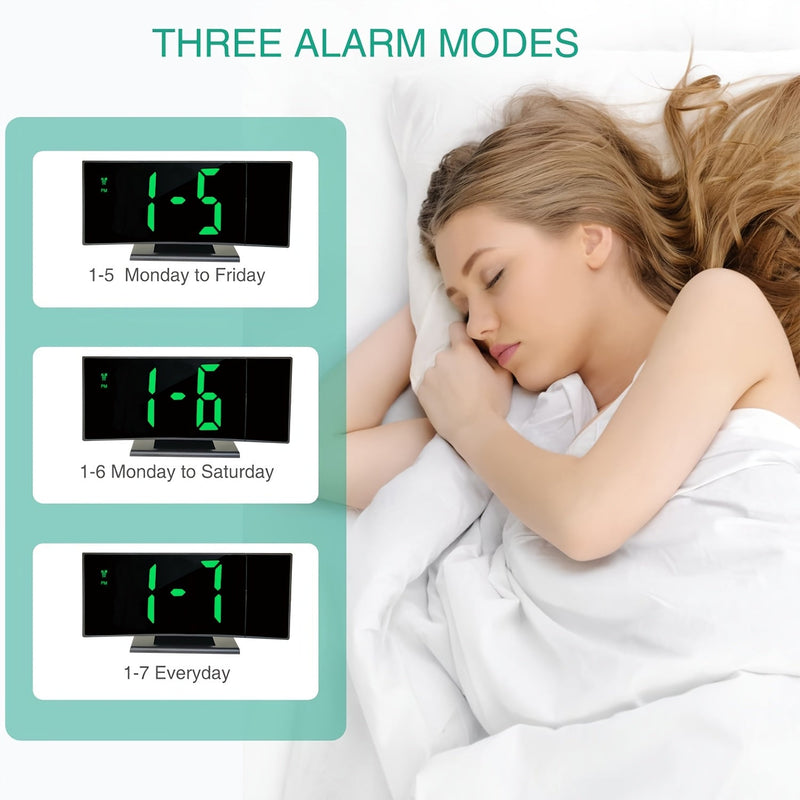 Cyfrowy Projektor Budzik – Wyświetlacz LED i Funkcja Drzemki z Regulacją Jasności