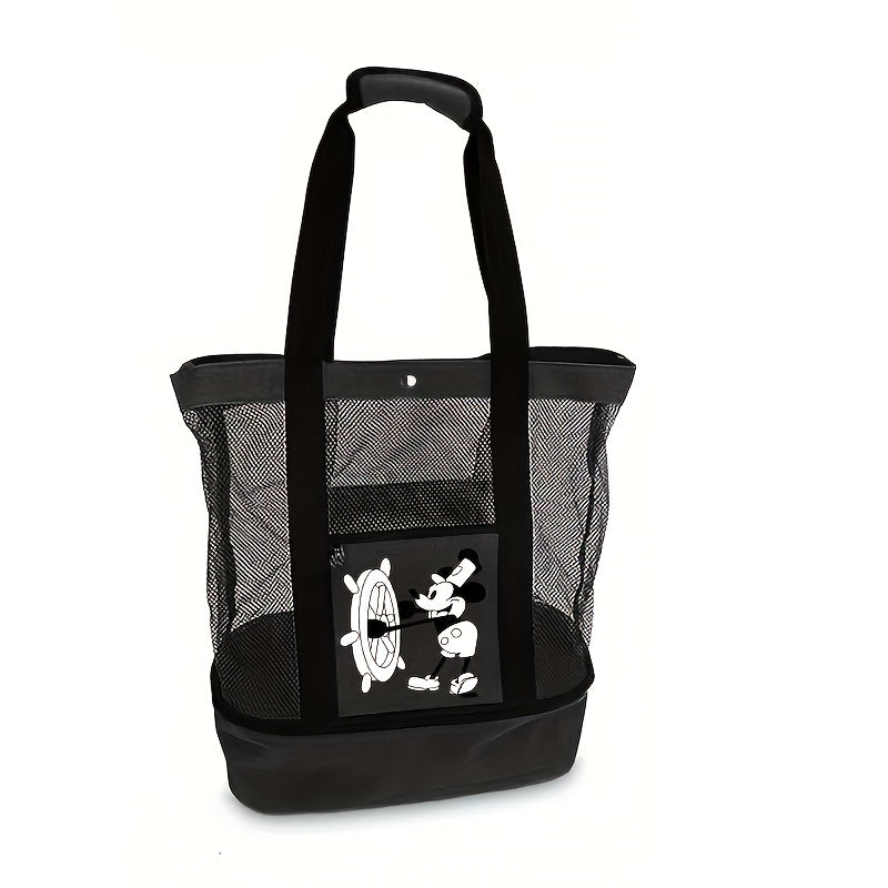 Geantă de plajă Mickey Mouse – Ușoară și practică cu dublu strat pentru protecție suplimentară