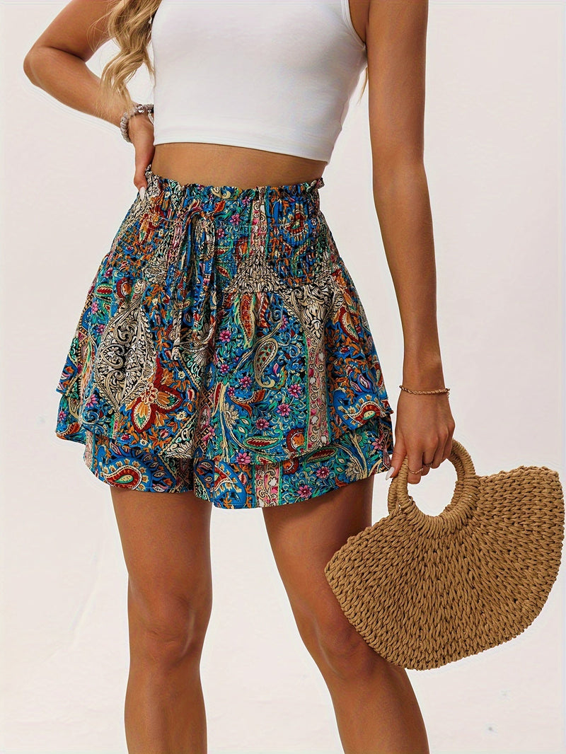 Krótkie Spodenki Damskie w Kwiatowy Wzór – Wygodne i Kobiece