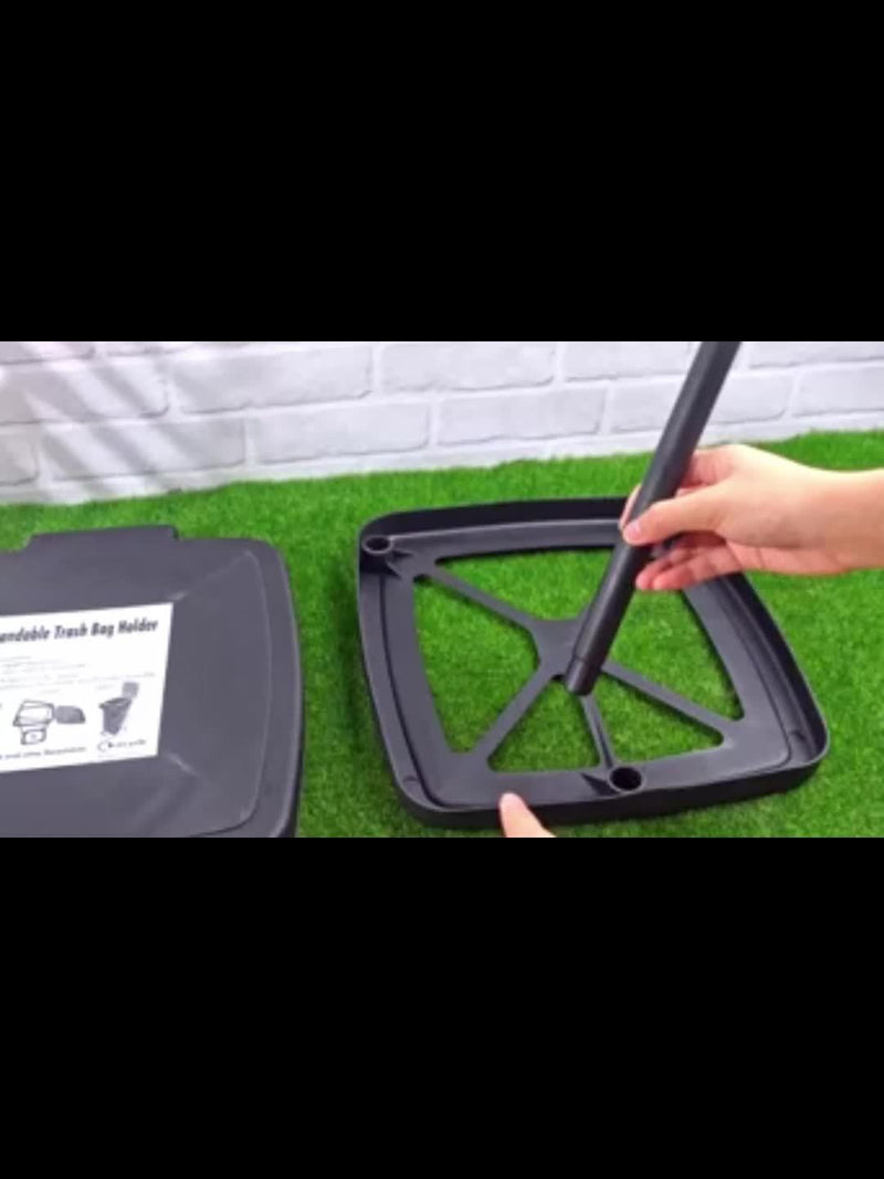 Regulowany Składany Uchwyt na Worki na Śmieci – Trójczłonowy Stojak z Regulacją Wysokości do Użytku w Domu lub na Zewnątrz