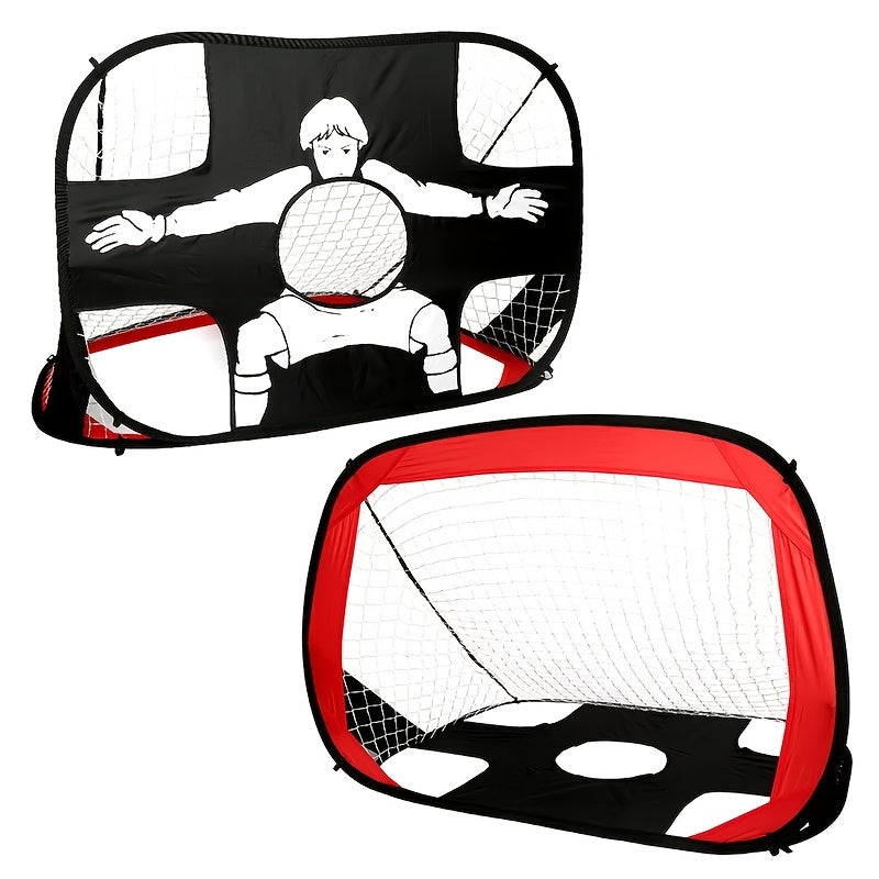 Porți de fotbal pliabile 2-în-1 – ideale pentru antrenament și joacă în aer liber