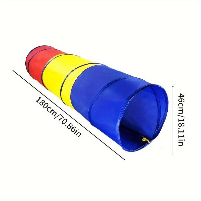 Tunel colorat pentru târâre pentru copii - pentru joacă activă și antrenament senzorial