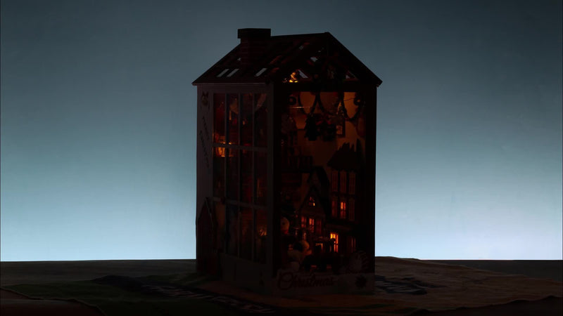 DIY Miniaturowy Domek Świąteczny – Zestaw 3D do Układania na Święta i Dekorację