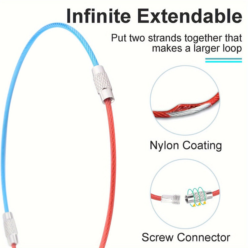 Set de brelocuri din oțel – Brelocuri rezistente pentru chei pentru călătorii și activități în aer liber