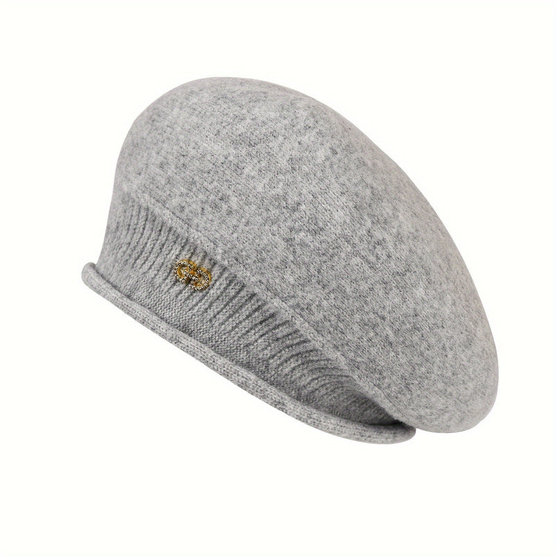 Stylowy Kaszmirowy Beret dla Kobiet - Elegancja i Ciepło na Zimę