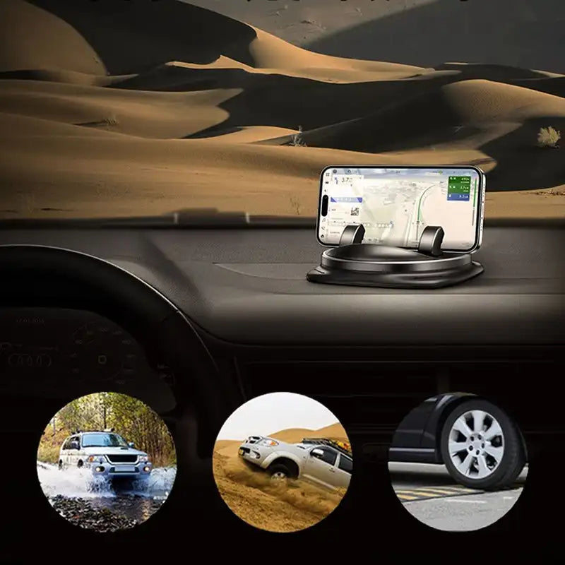 Suport telefon rotativ 360° pentru mașină – confortabil și reglabil pentru unghiuri ideale de vizionare