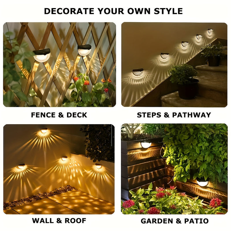 SolarGlow Półokrągłe Oświetlenie LED do Ogrodzenia – Eleganckie i Trwałe