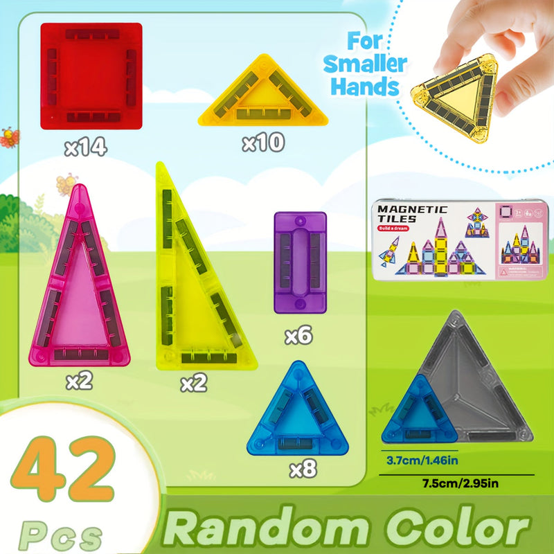 Mini set de blocuri magnetice de construcție – joacă compactă și versatilă