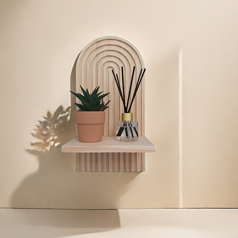 Boho Tęczowa Półka Ścienna - Stylowa Przestrzeń do Przechowywania w Każdym Pokoju