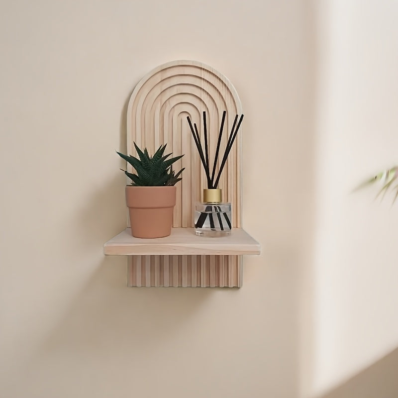 Boho Tęczowa Półka Ścienna - Stylowa Przestrzeń do Przechowywania w Każdym Pokoju