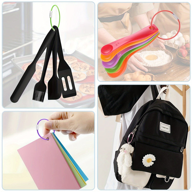 Set de brelocuri din oțel – Brelocuri rezistente pentru chei pentru călătorii și activități în aer liber