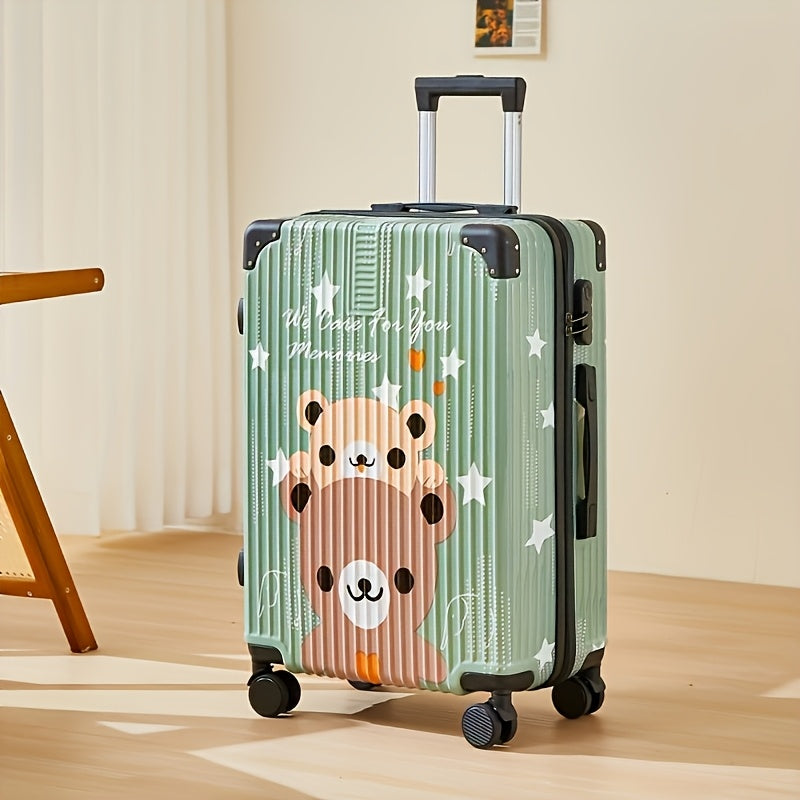 Luxusos Graffiti bőrönd űrmotívummal – 24 hüvelykes repülőtéri bőrönd forgó kerekekkel és TSA zárral