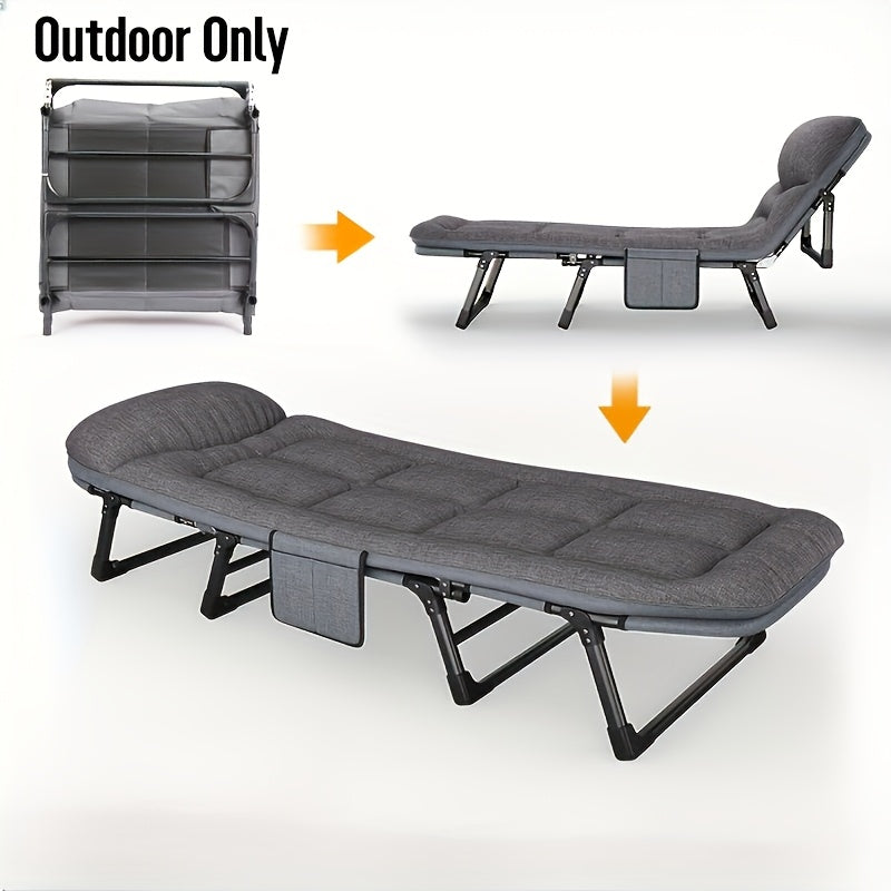 Składane Łóżko Kempingowe dla Dorosłych – Lekka Aluminiowa i Stal Nierdzewna Rama