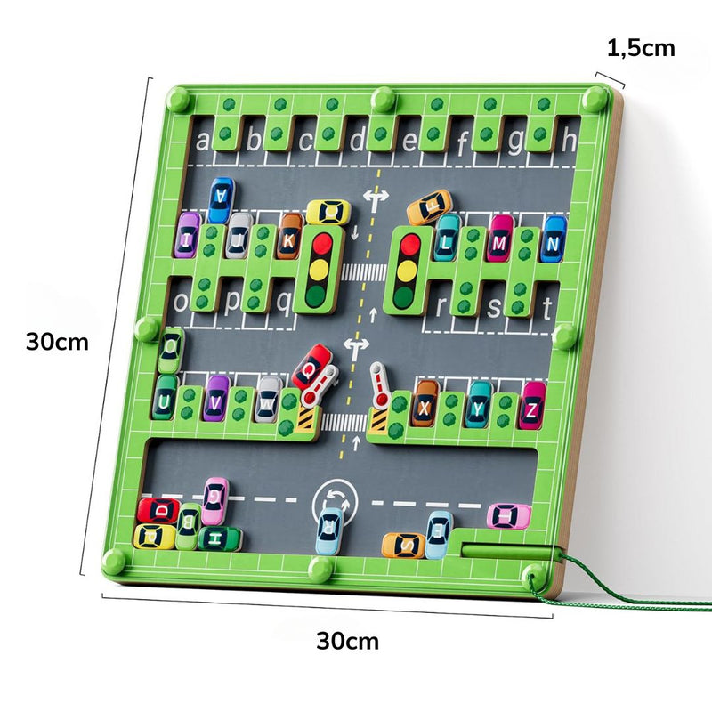 Labirintus parkoló kicsiknek - Tanulj és játssz a betűkkel