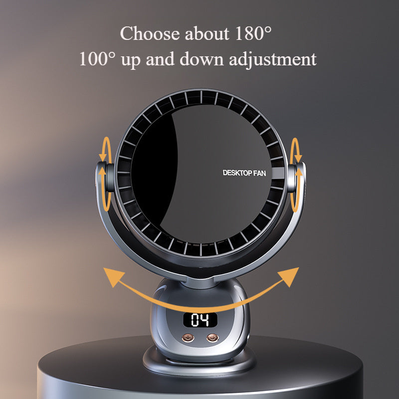 Ventilator portabil fără pale cu afișaj digital – răcire silențioasă și reîncărcabilă pentru utilizare internă și externă