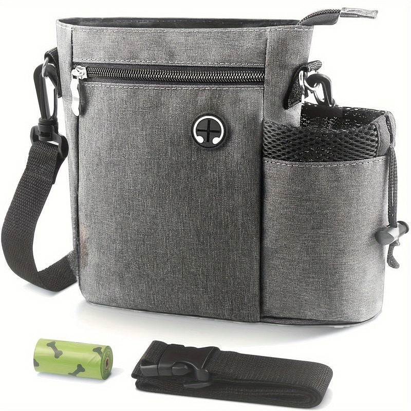 Treat pouch for dogs with bottle holder – Adjustable bag for training and outdoor activities