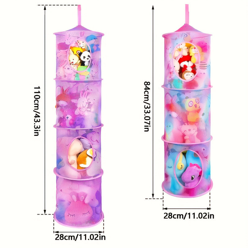 TidyTower 4-warstwowa Siatka do Przechowywania - Oszczędzająca Miejsce i Wielofunkcyjna