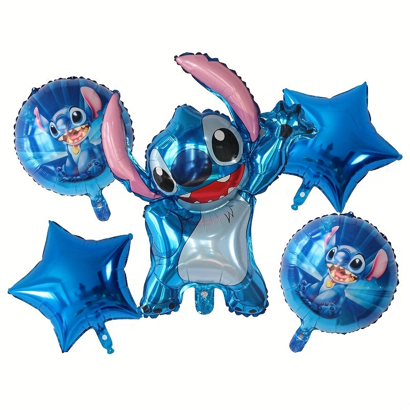 Zestaw Balonów Stitch – 5 Sztuk na Magiczną Imprezę