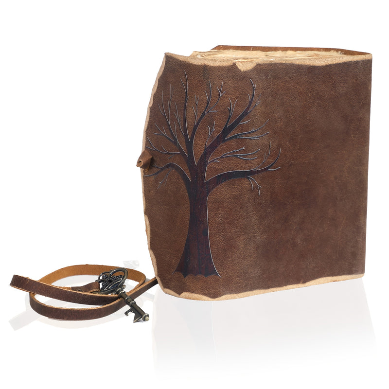 Ręcznie Robiony Vintage Notatnik z Wyglądem Skórzanym i Zamykaną Zawieszką – Dla Kreatywnych Dusz