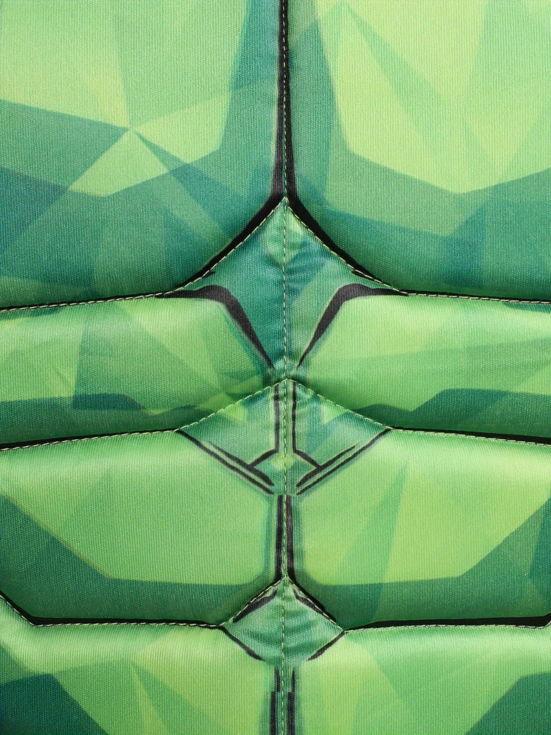 Kostium Superbohatera dla Dzieci – Zielony Kombinezon z Wzorem Mięśni i Maską