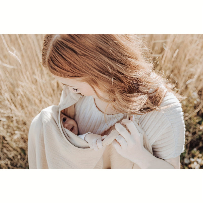 Ademend Kocyk do Karmienia z Twardymi Obręczami - Wielofunkcyjny Fartuch dla Matek do Karmienia i Pokrowiec na Krzesełko dla Dzieci