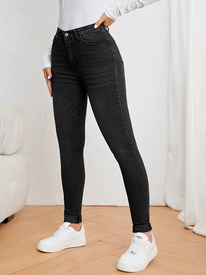 Blugi skinny casual pentru femei – stretch mediu, ideali pentru toate anotimpurile