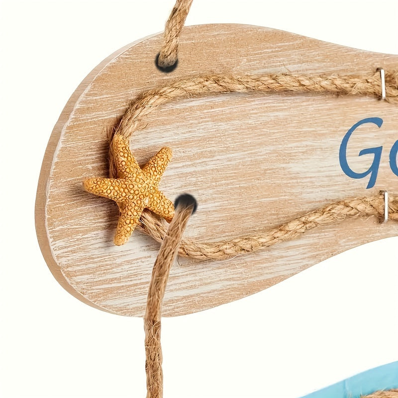 Wooden Wall Decoration Flip-Flop - Nautical Style for a Summer Look