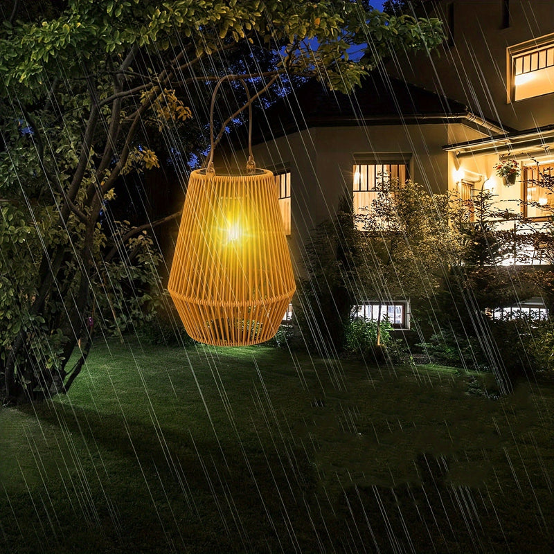 Boho napelemes függő lámpák – környezetbarát fonott lámpások kertbe és erkélyre