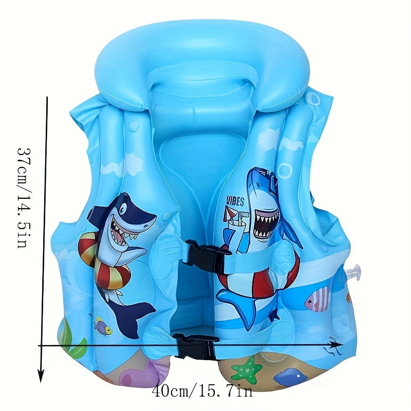 Kamizelka do pływania z nadrukiem rekinów – Komfortowa i bezpieczna dla przyjemności pływania w wodzie