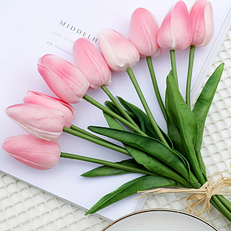 Set of 10 Realistic Tulips – Ideal for Weddings and Interior Decoration