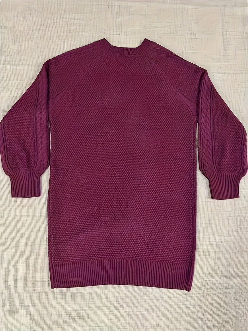 Luksusowa Dziergana Sukienka Jesienna - Ciepła, Stylowa i Wygodna