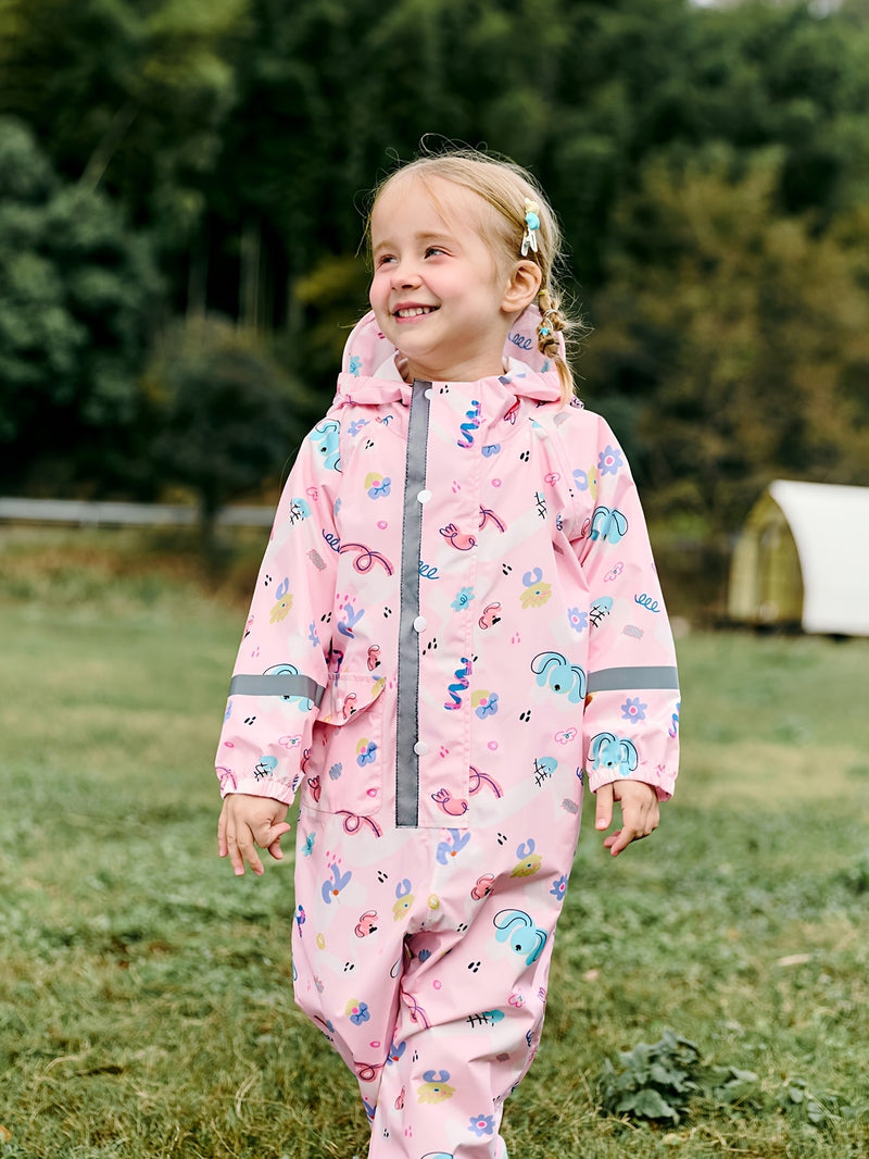 Wesoły Wodoodporny Kombinezon Deszczowy dla Dzieci – Oddychający i Wygodny na Aktywności na Świeżym Powietrzu
