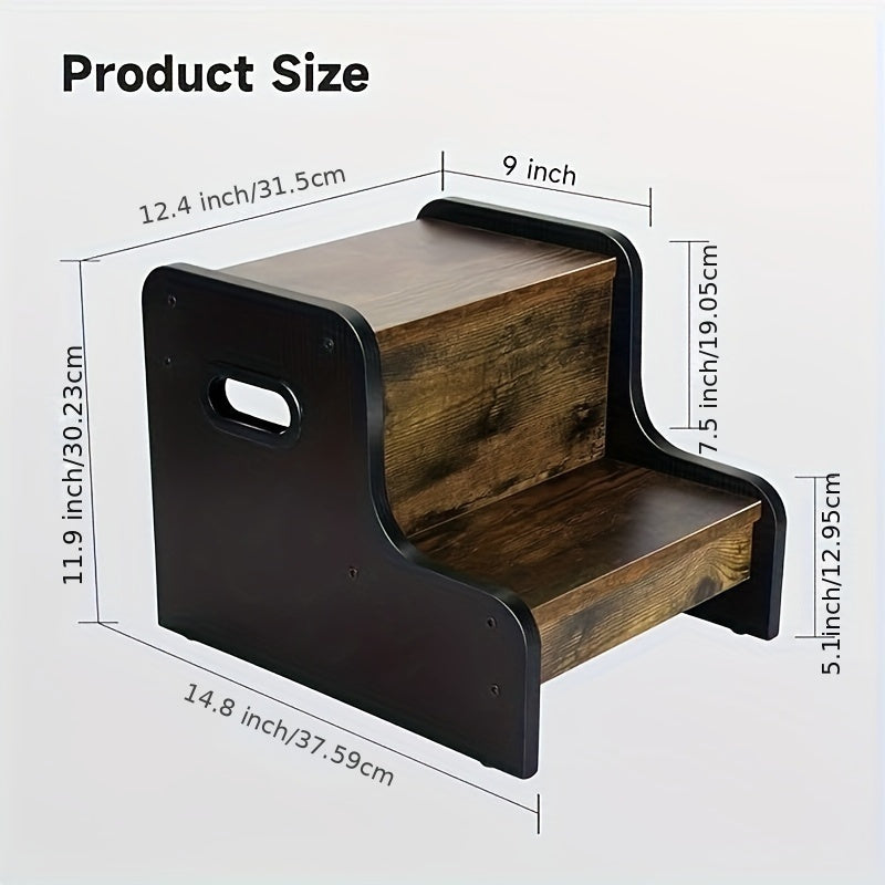 Rustykalny Drewniany Stołek Stosunkowy - Dla Wygody i Bezpieczeństwa