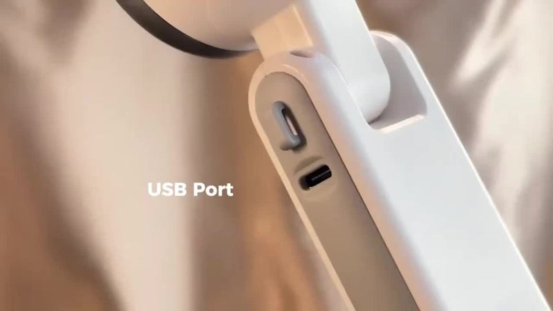 Ventilator Turbo Manual Compact – 3-în-1 Încărcabil USB cu 5 Viteze