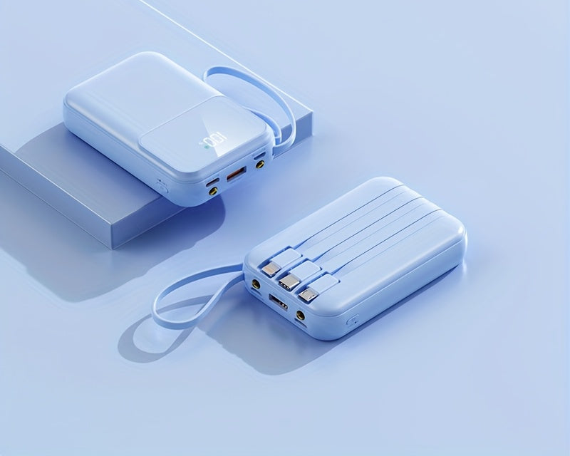 Cel mai bun powerbank portabil 10000 mAh – încărcare rapidă datorită cablului încorporat