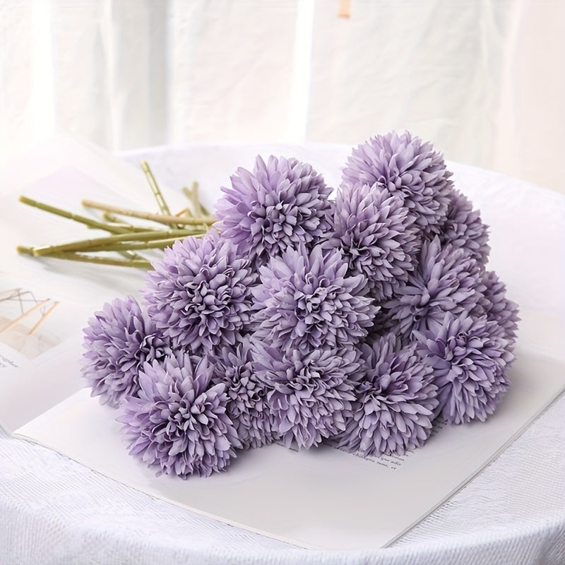 Set of 5 Artificial Chrysanthemum Flowers – Realistic Flower Arrangements for Weddings and Interior Decoration
