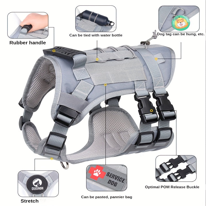 Tactical Harness for Dogs – Durable and Adjustable for Large Dogs