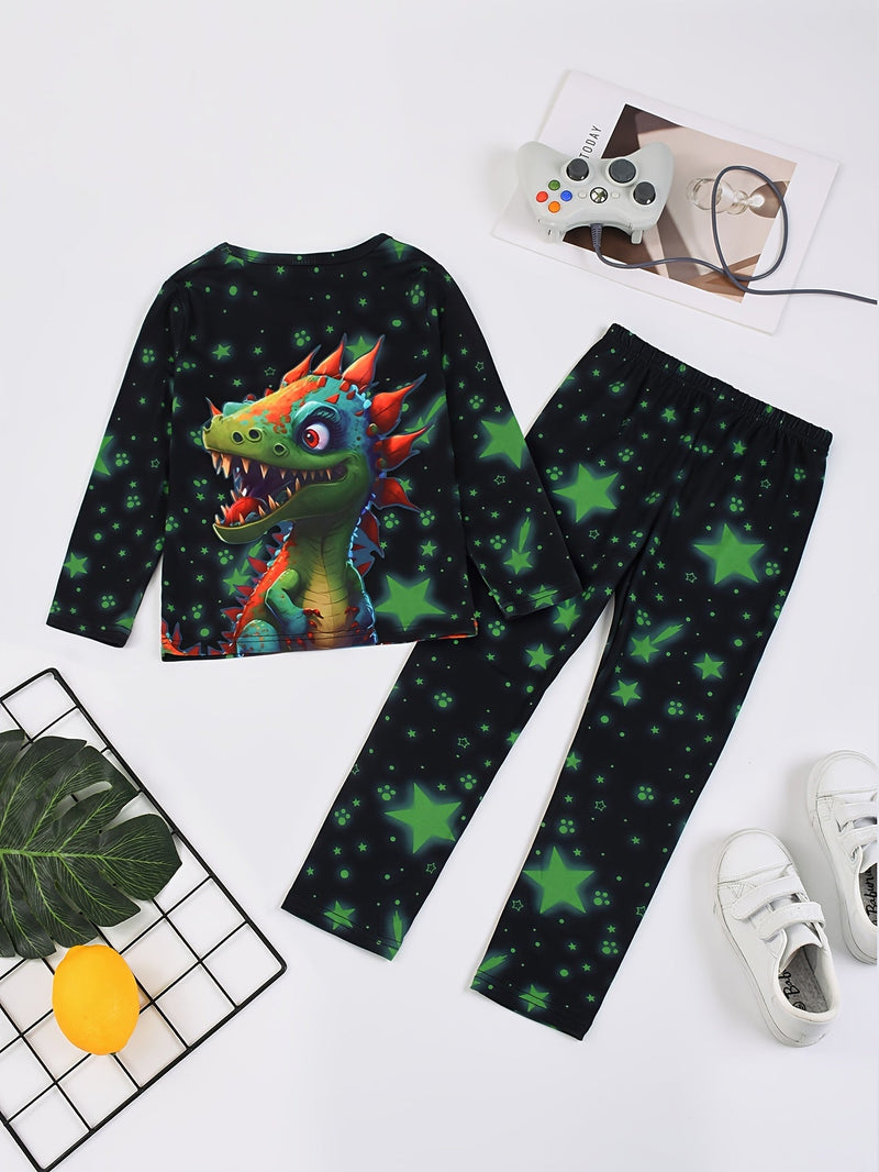 Zestaw Piżam DinoGlow - Olśniewające Wieczory dla Przygód Dzieci