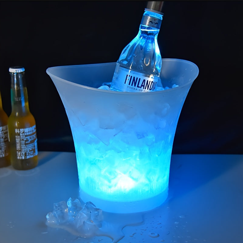 5L LED Podświetlany Wiaderko na Lód – Idealne do Szampana i Piwa