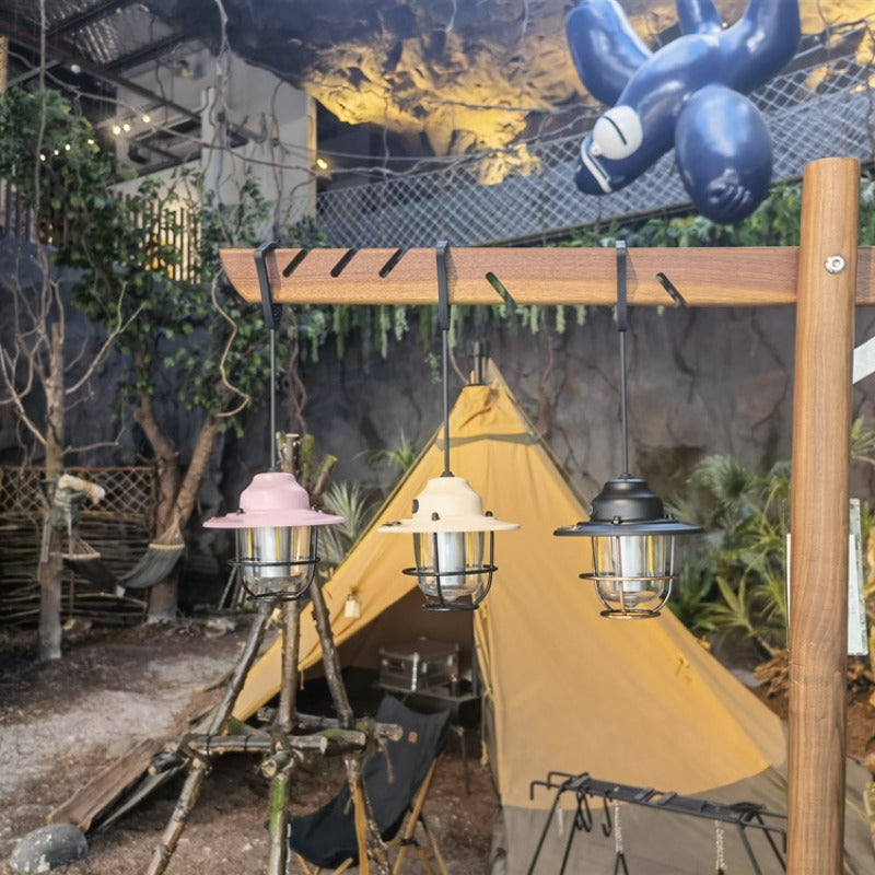 Vintage LED Lampa Campingowa - Ładowana i Trwała na Przygody na Świeżym Powietrzu