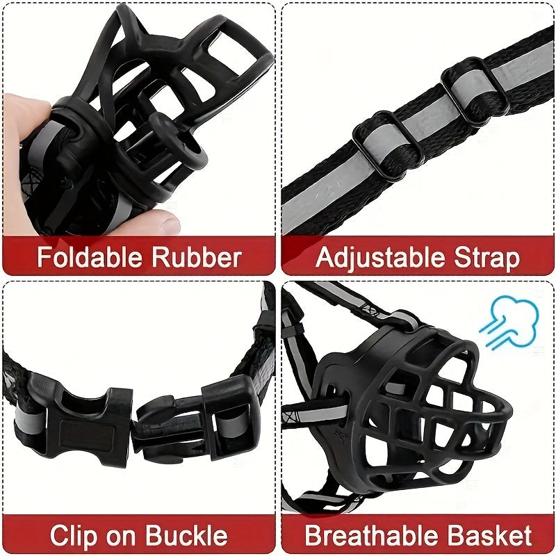 Adjustable dog muzzle – Breathable and safe for training and walks