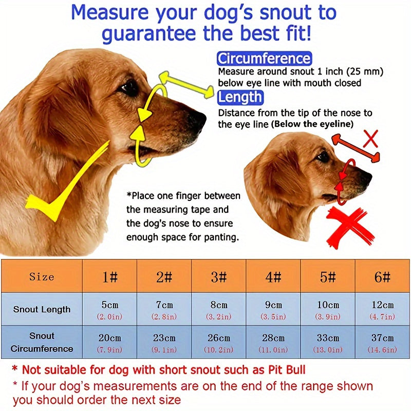 Adjustable dog muzzle – Breathable and safe for training and walks