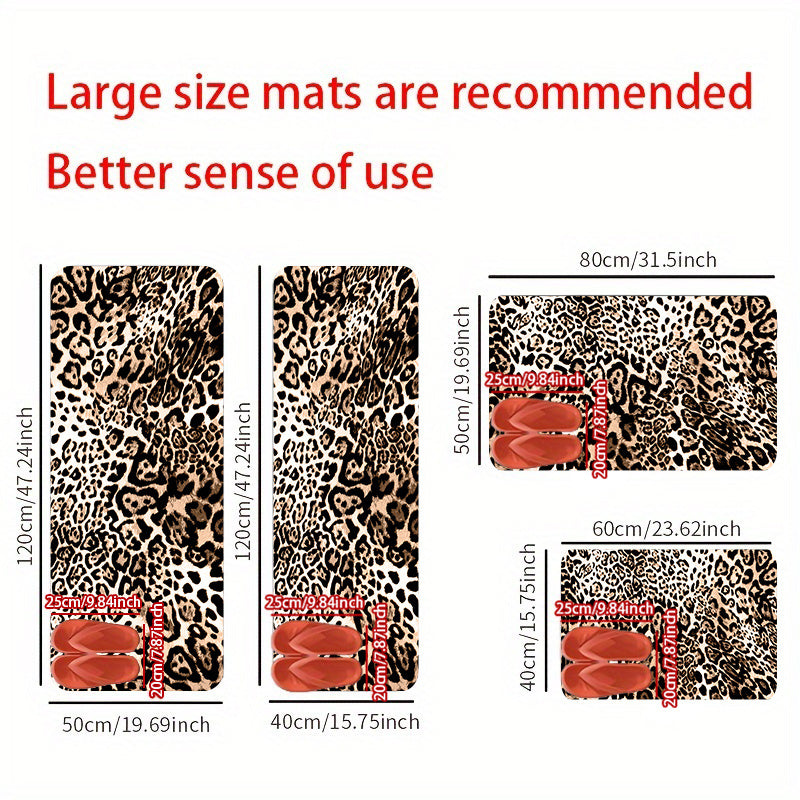 Modna Mata Łazienkowa w Wzór Zwierzęcy - Dla Komfortu i Stylu