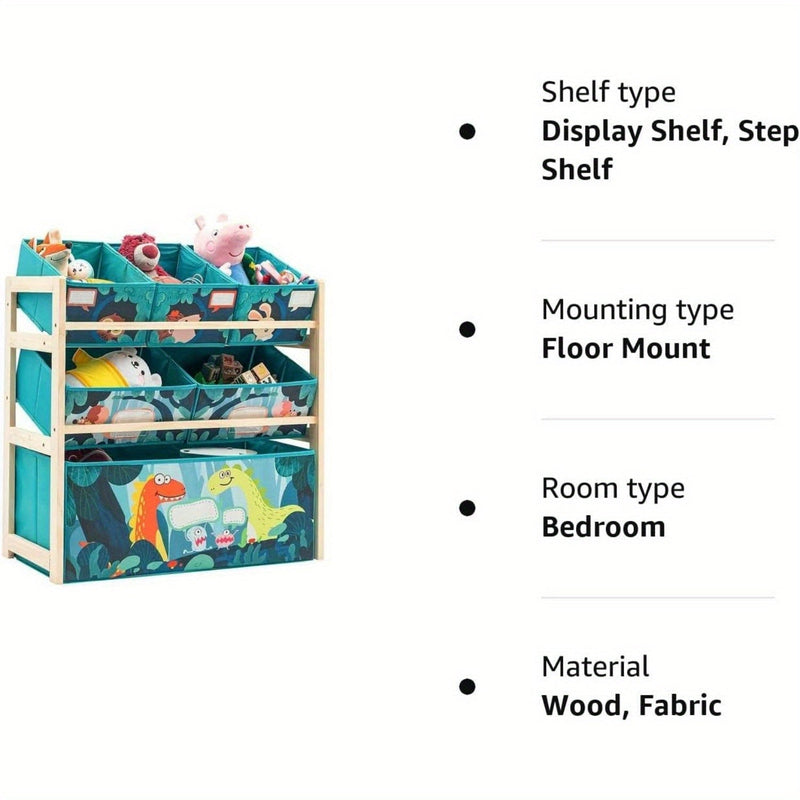 Organizer zabawek z 3 poziomami i pojemnikami – Idealny do pokoju dziecięcego i przechowywania zabawek