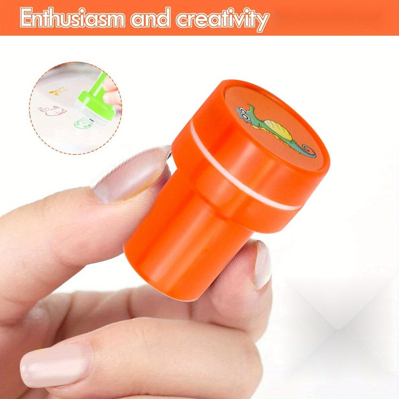 Kolorowy Zestaw Stempli Zwierząt – 26 Różnych Stempli do Kreatywnego Rękodzieła i Edukacji