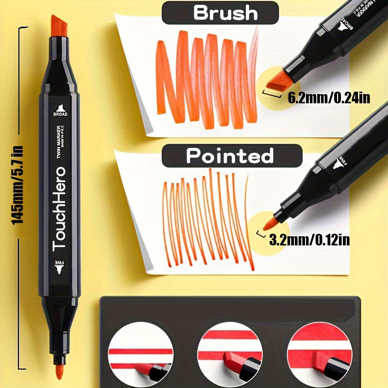 TouchHero 168 Kolorów Markery Alkoholowe – Profesjonalne i Wszechstronne